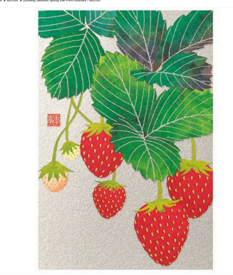 [Limited] Seasons Spring Silk-Print Postcard / MIDORI