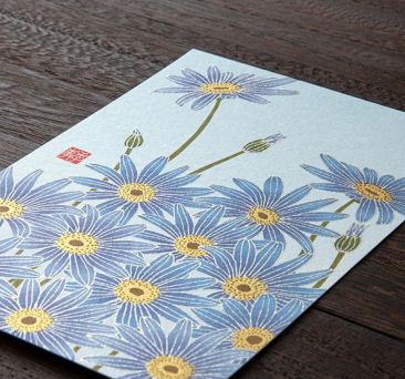 [Limited] Seasons Spring Silk-Print Postcard / MIDORI