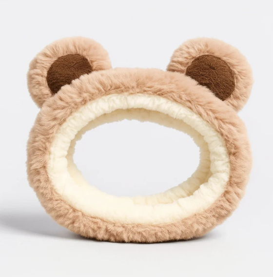 Bear Ear Skincare Headband Brown Soft