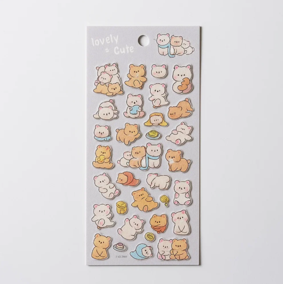 Lovely Sticker Sheet - Bear