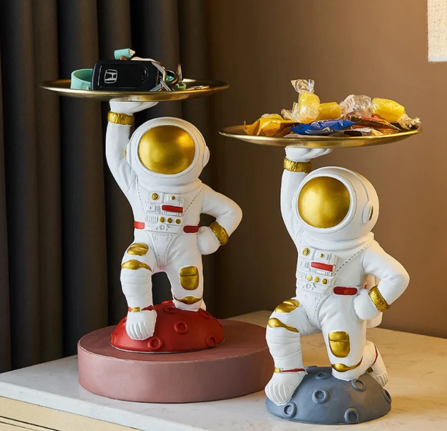 Astronaut With Brass Tray
