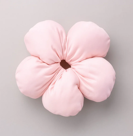 Puffy Flower Pink Scrunchie