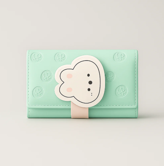 Green 3D Bunny Wallet