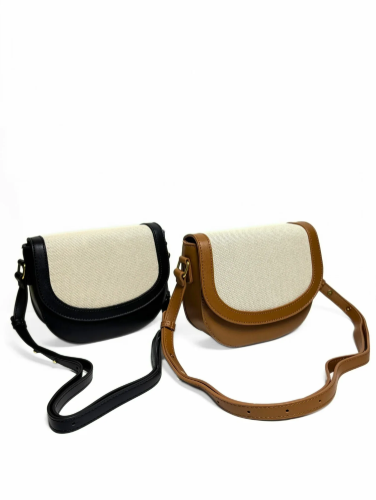 Faux Leather D Fashion Sling Bag