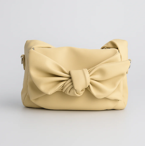 Knot Bow Sling Bag - Beige