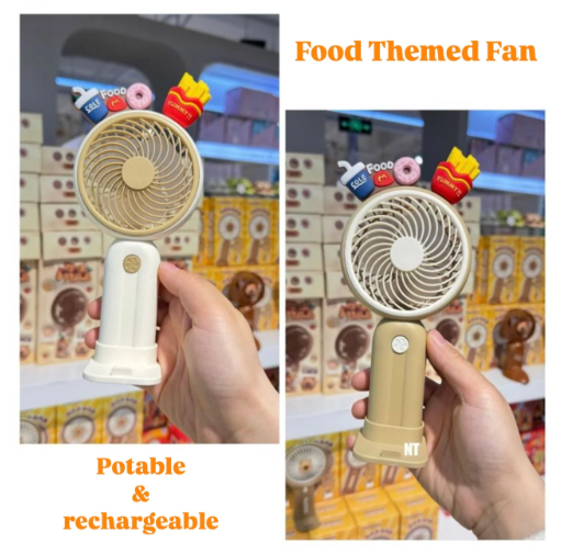 Food Themed Potable Rechargeable Fan