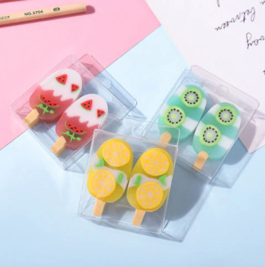 Fruit Popsicle Eraser (Set of 2)