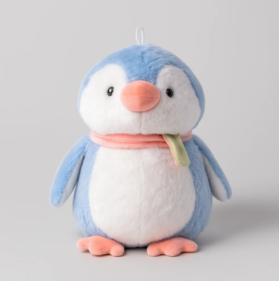 Muffler Penguin Plush Toy blue - Large