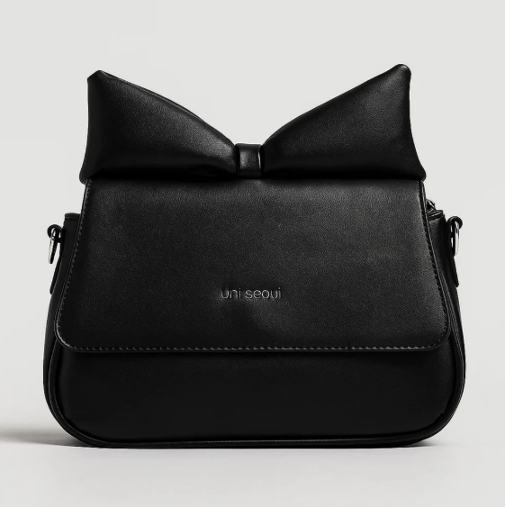 Puffed Bow Top Sling Bag