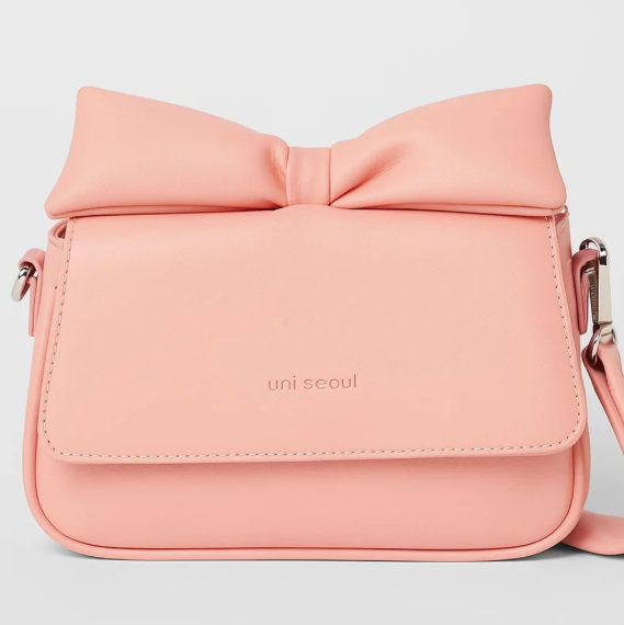 Puffed Bow Top Sling Bag