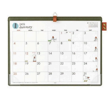 "Ojisan" A4 Desk Calendar 2026 / MIDORI