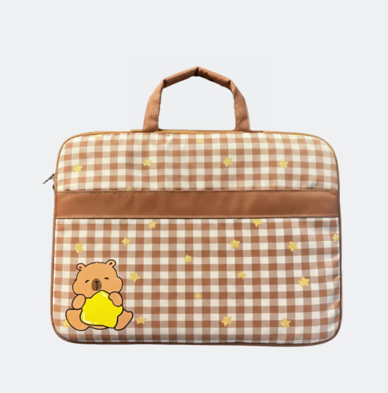 Star capybara laptop bag