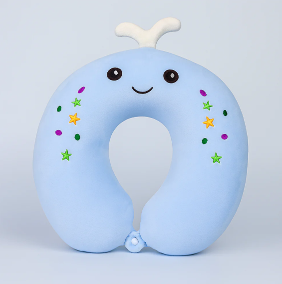 Whale with colorful Freckles Neck Pillow (Memory Foam)