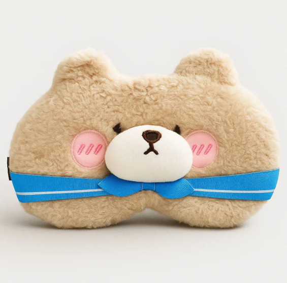 Blue Tie Bear Cooling Eye Mask