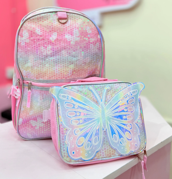 Butterfly Backpack With Lunch Bag