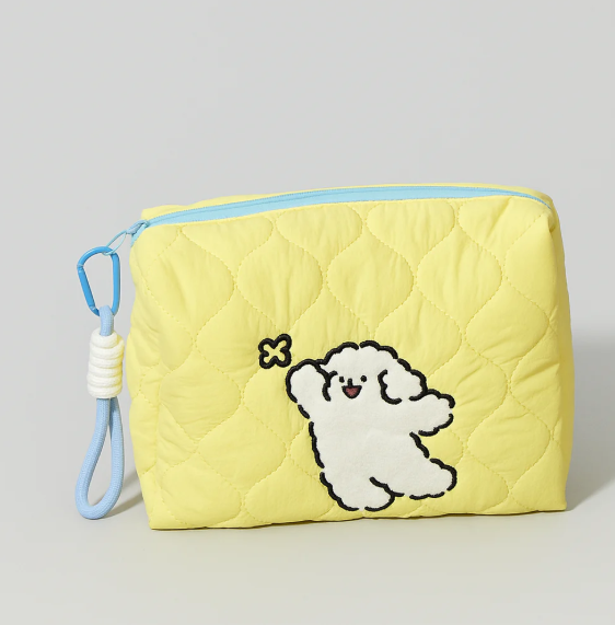 Playing Puppy MakeupUtility Bag Yellow