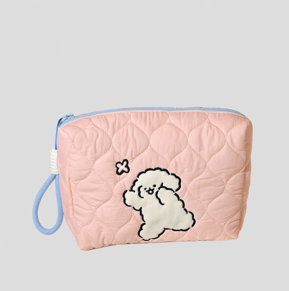 Playing Puppy MakeupUtility Bag Pink