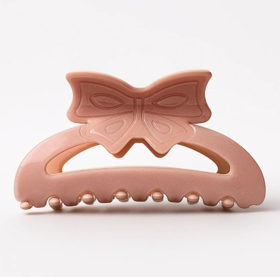 Pink Claw Clip with Butterfly