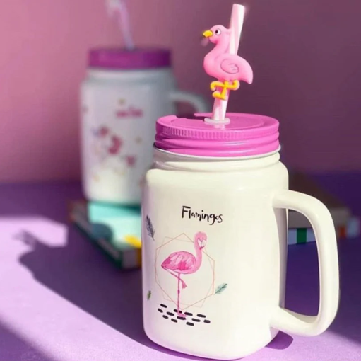 Flamingo Mason Jar