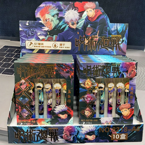 Gojo Charm Pen Set of 6 (Black Gel)