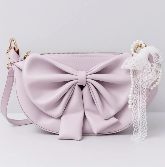 Round Bow Sling Bag - Lilac