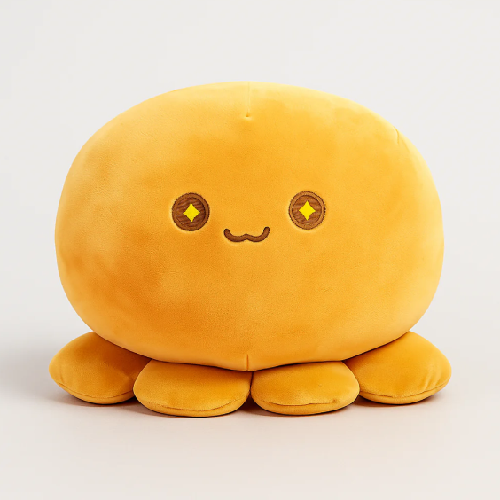 Sparkle Eyed Octopus Handwarmer (Brown, 35cm)