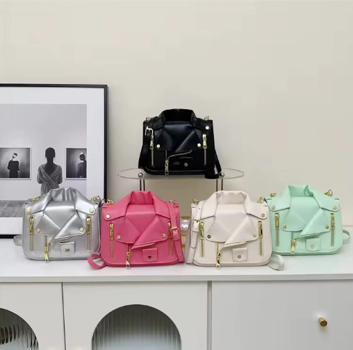 Faux Leather Shirt Sling Bag