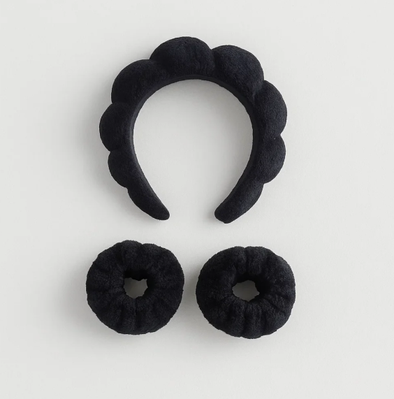 Bubble Skincare Headband Black Hard