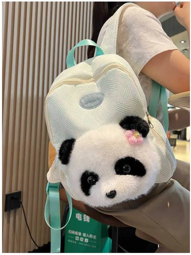 Girly Panda Plush Backpack