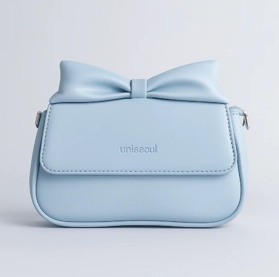 Puffed Bow Top Sling Bag