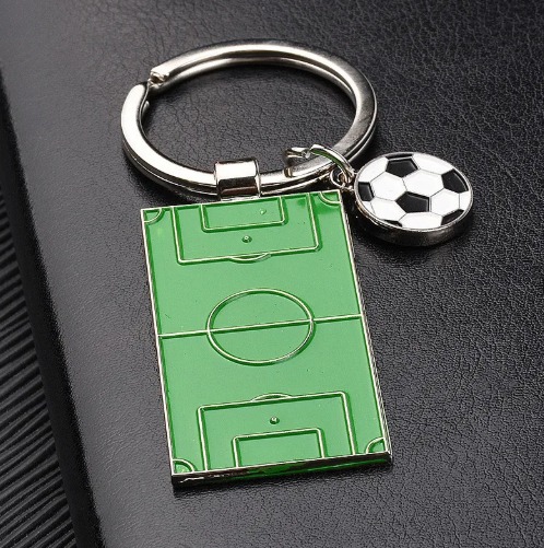 Football Field Metal Keychain