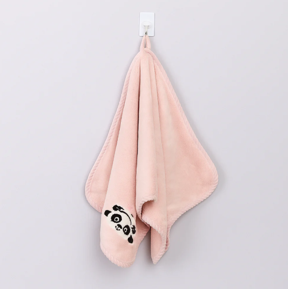 Panda Microfibre Towels Pink
