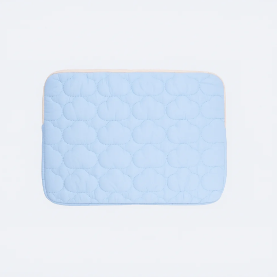 Blue Puffed Cloud Laptop Sleeve
