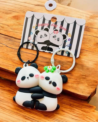 Couple Panda Magnetic Keychain (Set of 2)
