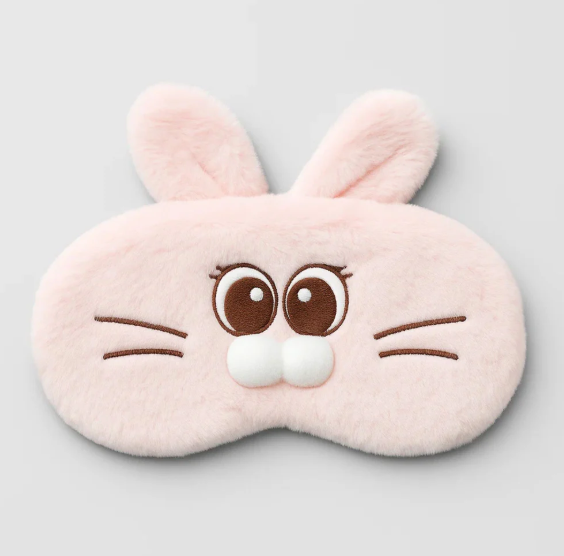 Curious Pink Bunny Cooling Eye Mask