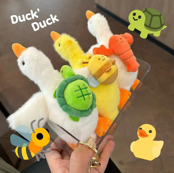 Animal String Duck Plush Bag Charm