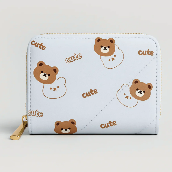 Cute Bear Blue Card Holder