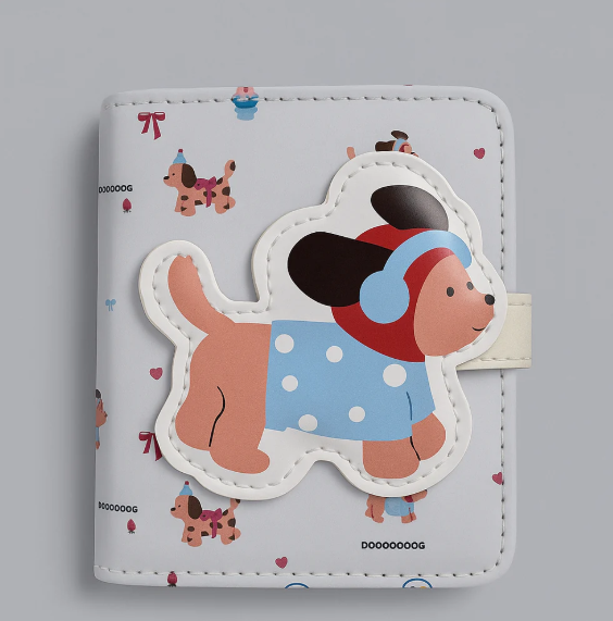 Headphones Puppy Blue Wallet