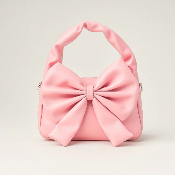 Cute Bow Sling Bag - Baby Pink