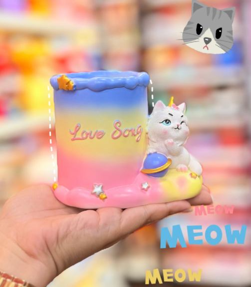 Cat Ceramic Pen Stand