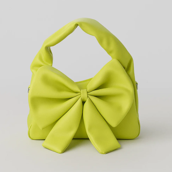 Cute Bow Sling Bag - Lime Green
