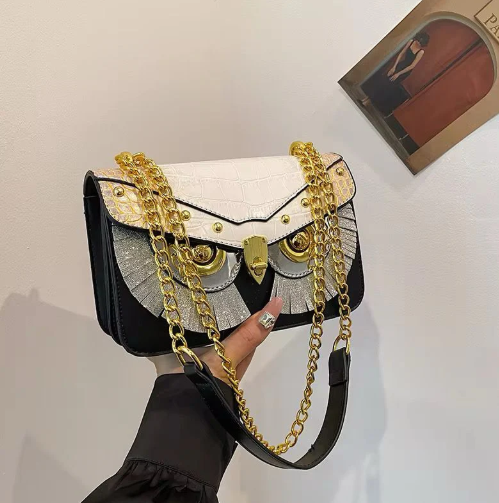 Faux Leather Owl Sling Bag