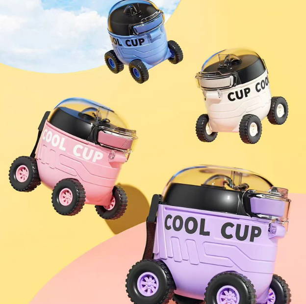 Cool Cup – 2-in-1 Water Bottle with Rolling Wheels