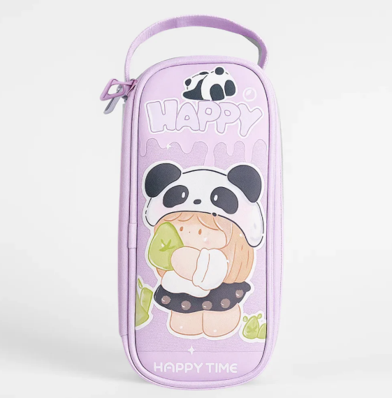 Panda Pencil Pouch - Purple