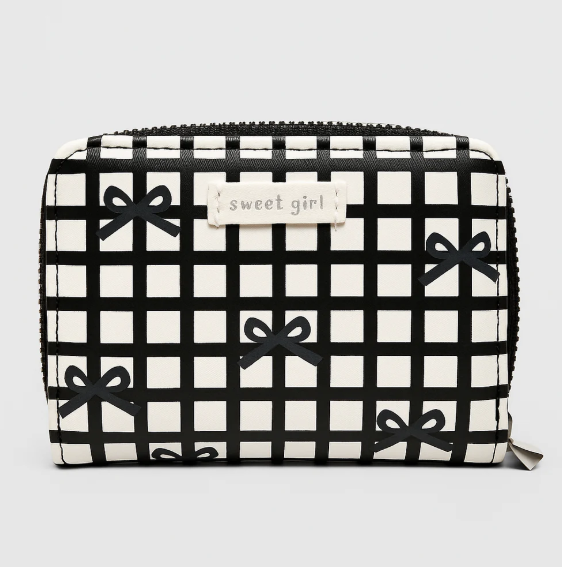 Black Bow Gingham Card holder