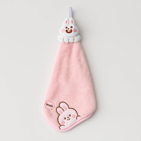 Bunny Plush Towel Pink