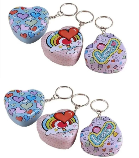Heart Tin Keychain
