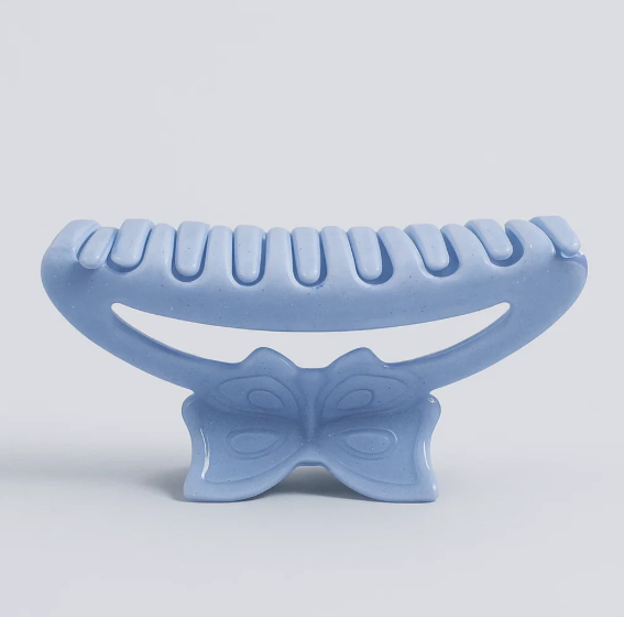 Blue Claw Clip with Butterfly