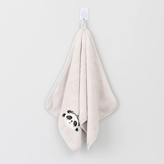 Panda Microfibre Towel Grey
