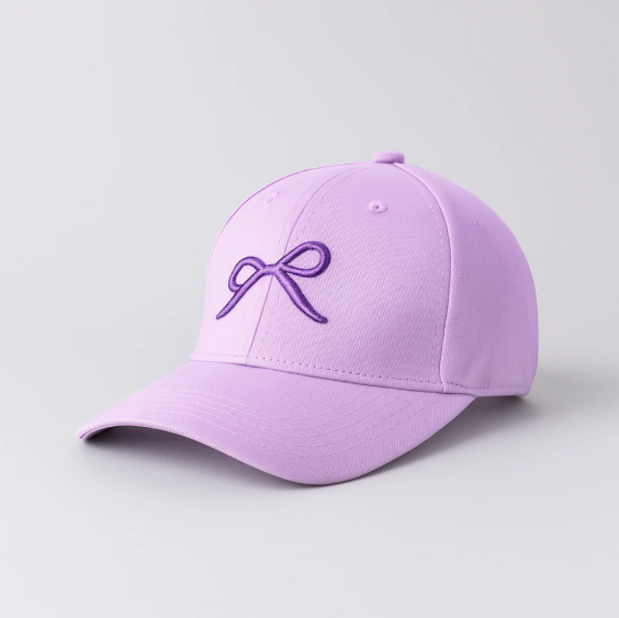 Purple Bow Baseball Cap